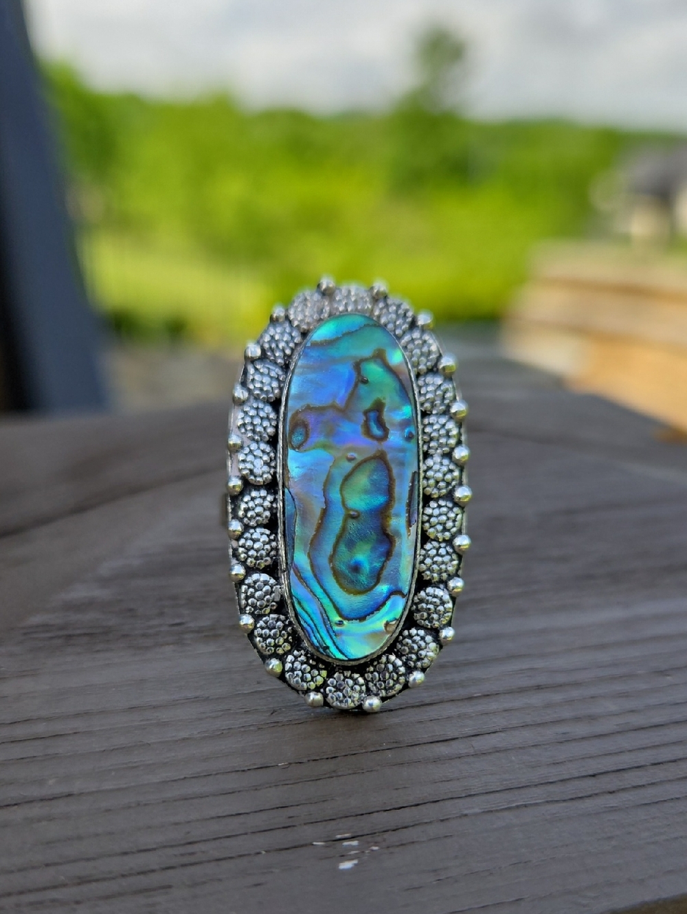 Abalone Sterling Silver Ring